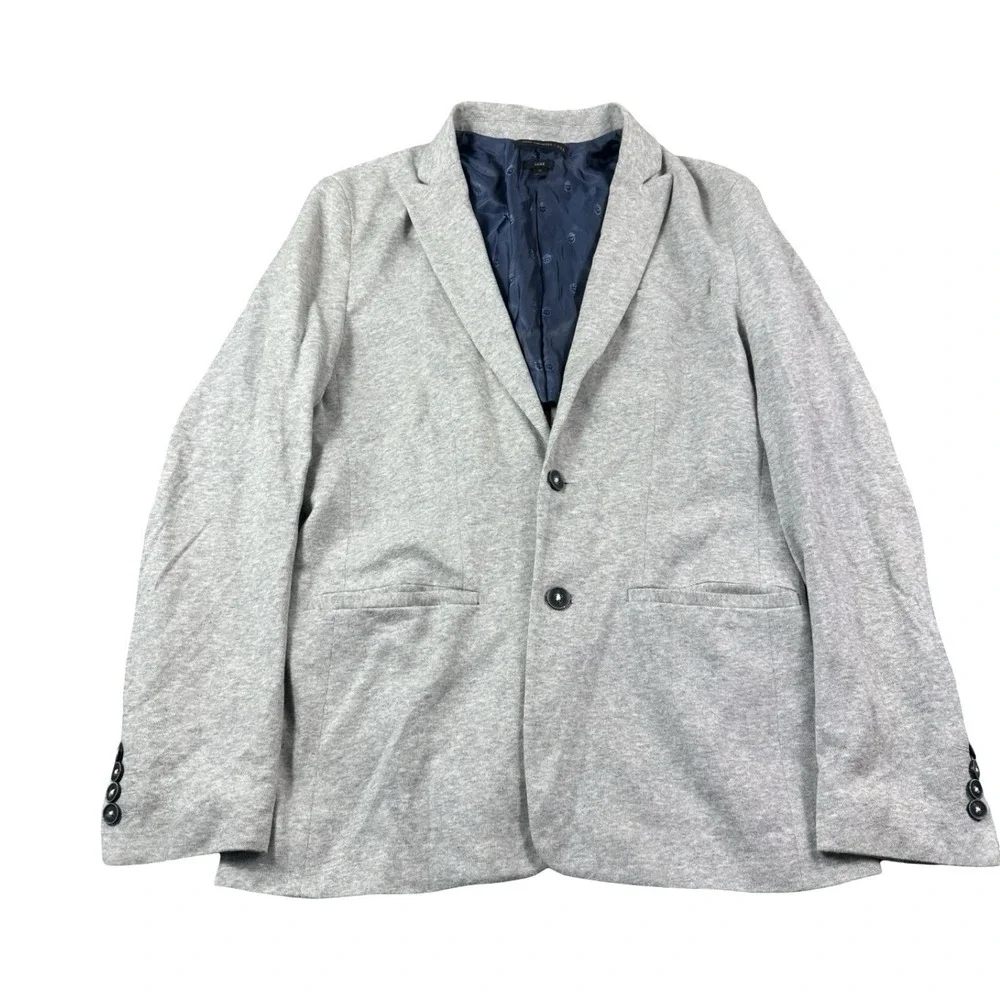 John Varvatos Luxe Gray Pure Cotton Half Zip Mens Blazer Size Medium
